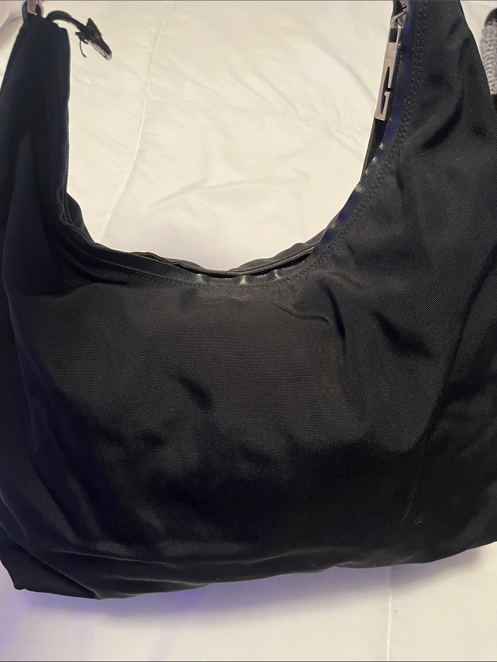 Classic Black Gucci Hobo Shoulder Bag 001-1955-3444 Good Condition